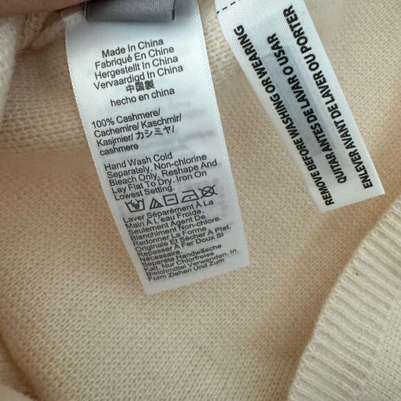 NWT J CREW Cashmere mockneck sweater shell in cream - Picture 7 of 8